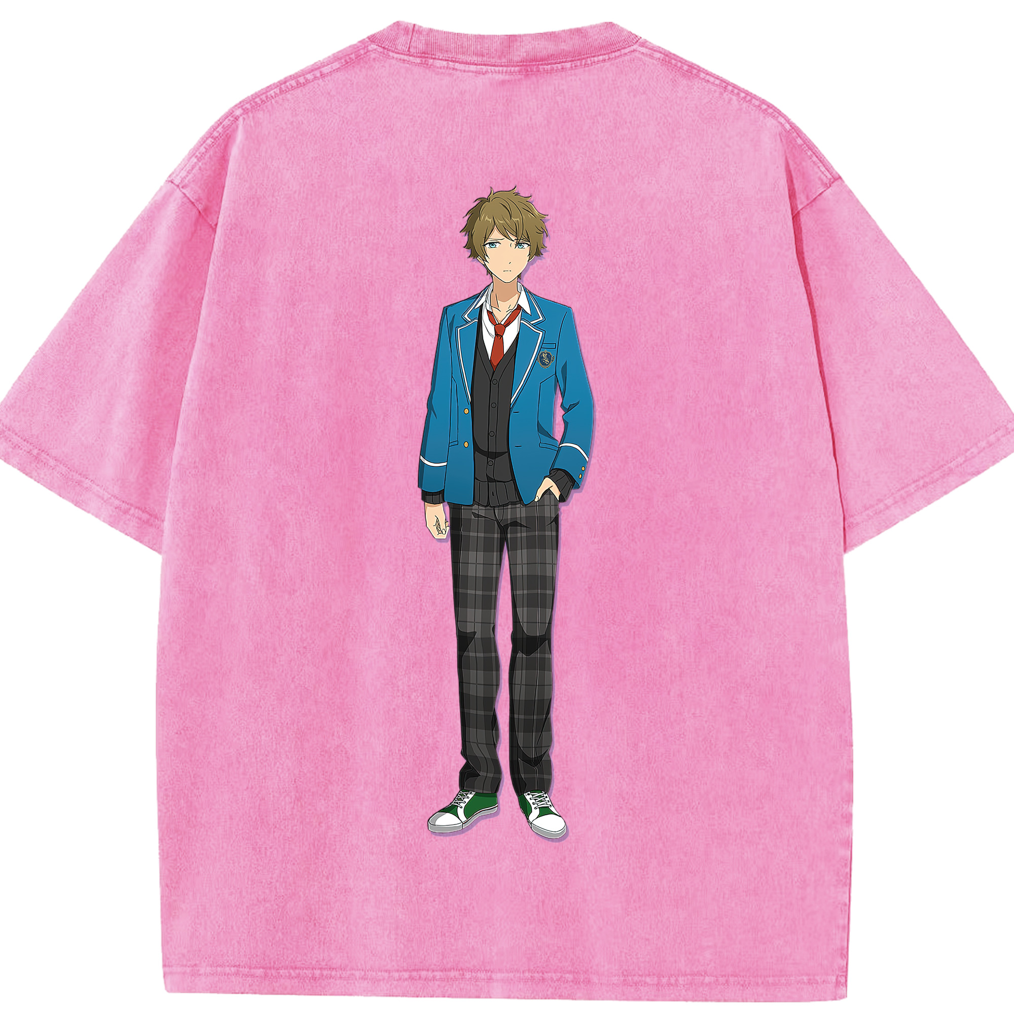 （画像用） あんさんぶるスターズ! Ensemble Stars 綿100% ヴィンテージ風 半袖Tシャツ（背面プリント）